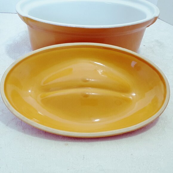 EMILE HENRY Covered Oval 1.5 Qt. Casserole ~ Gold, #03.04, Made in France. - Picture 4 of 8